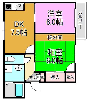 グリーンハイツ吉川 間取り
