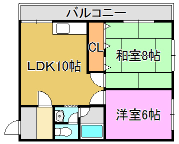タカイダ西ハイツ 間取り
